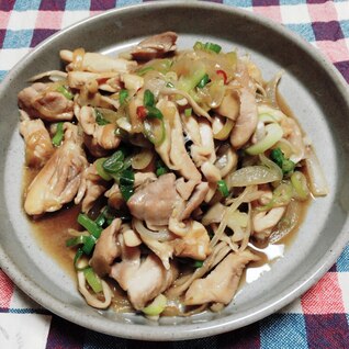 鶏モモ肉と野菜のピリ辛オイスターソース炒め